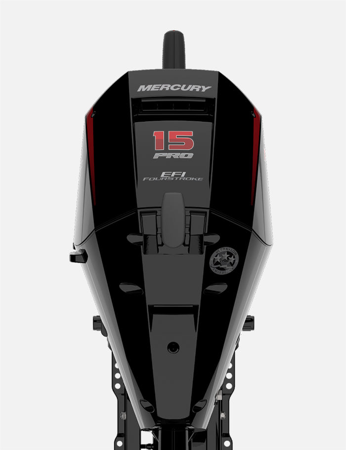 Mercury 15HP EXLHPT EFI ProKicker FourStroke 25" Shaft Tiller Outboard w/ Electric Start & Power Tilt, 1A15461BK