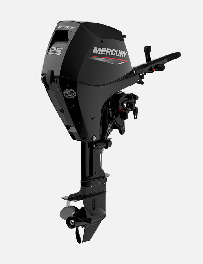 Mercury 25HP ELH EFI FourStroke 20" Shaft Tiller Outboard w/ Electric Start, 1A25311BK