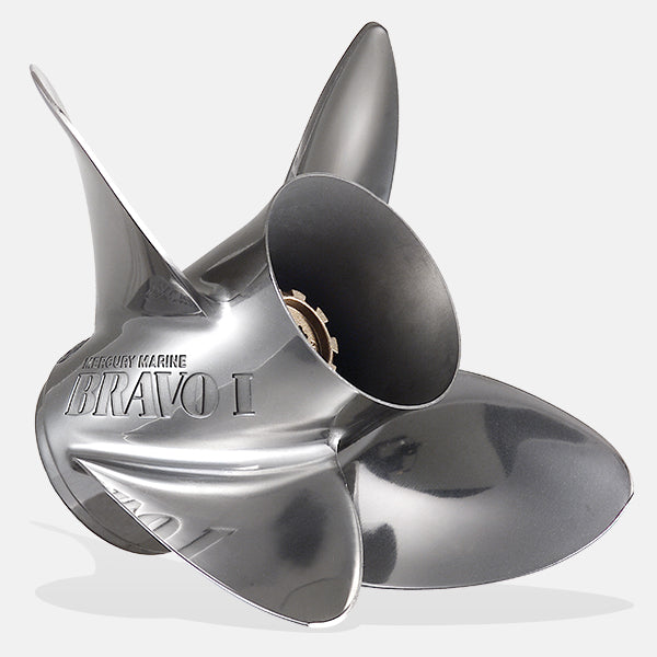 Mercury Bravo One Propeller. Mercury 4-Blade Stainless Steel Propeller. High Performance Mercury Outboard & Sterndrive Prop.