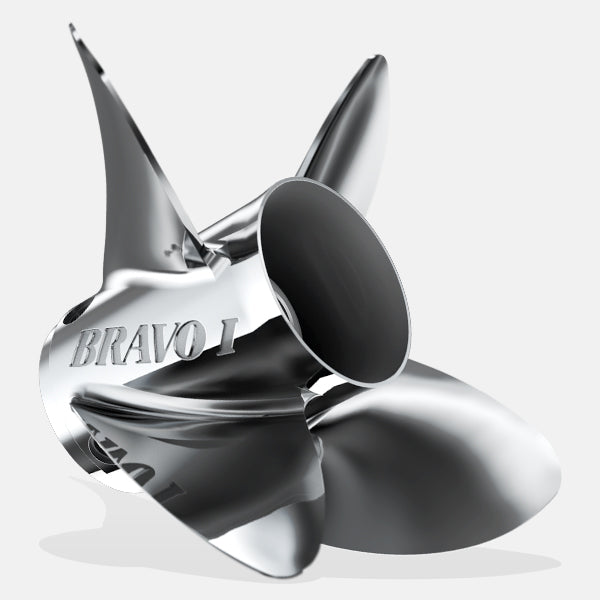 Mercury Racing Bravo 1 XC Propeller. Mercury 4-Blade Stainless Steel Extra-Cupped Pro-Finished Propeller. Shallow Water Performance Propeller.