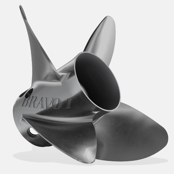 Mercury Racing Bravo 1 XS Pro Finished Propeller. Mercury Bravo One 4-Blade Stainless Steel Propeller. Designed For Mercury.