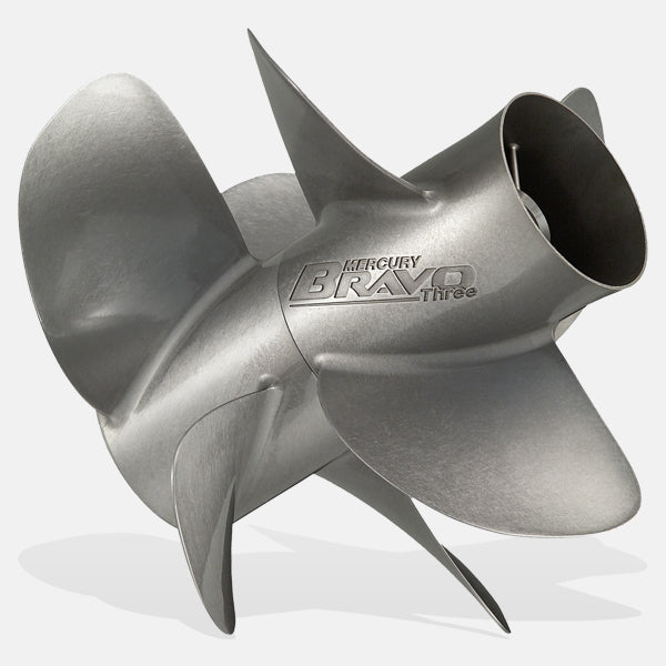 Mercury Bravo Three Propellers. Mercury 3-Blade & 4-Blade Stainless Steel Propellers For Mercury Bravo Three Sterndrive.
