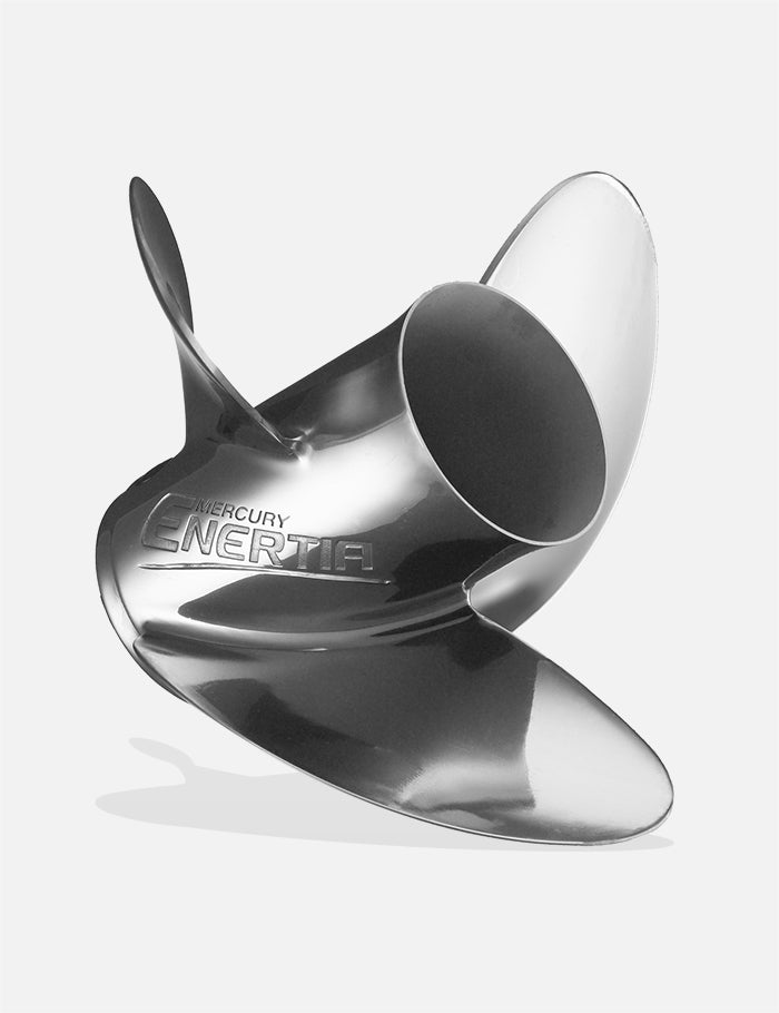Mercury Enertia Propeller. Mercury 3-Blade Stainless Steel Enerta Propeller. Perfect For Heavy Pontoons, Center-Consoles, and Sterndrive Runabouts