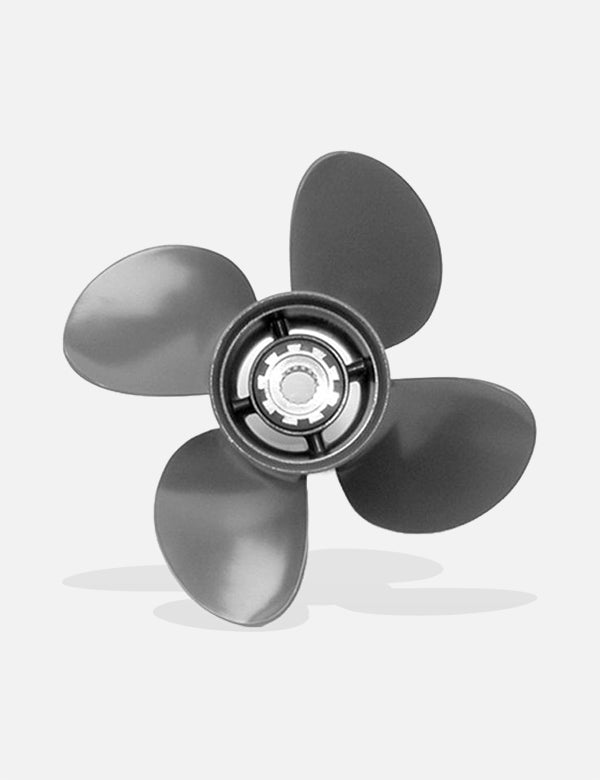 4-Blade Aluminum (13 3/4 x 13") Honda RH Propeller, 58134-ZW1-013AH