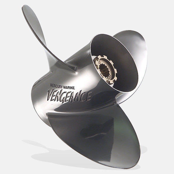 Mercury Vengeance Propeller. Mercury 3-Blade Stainless Steel Propeller. Mercury Stianelss Prop High-Performance Reliability.