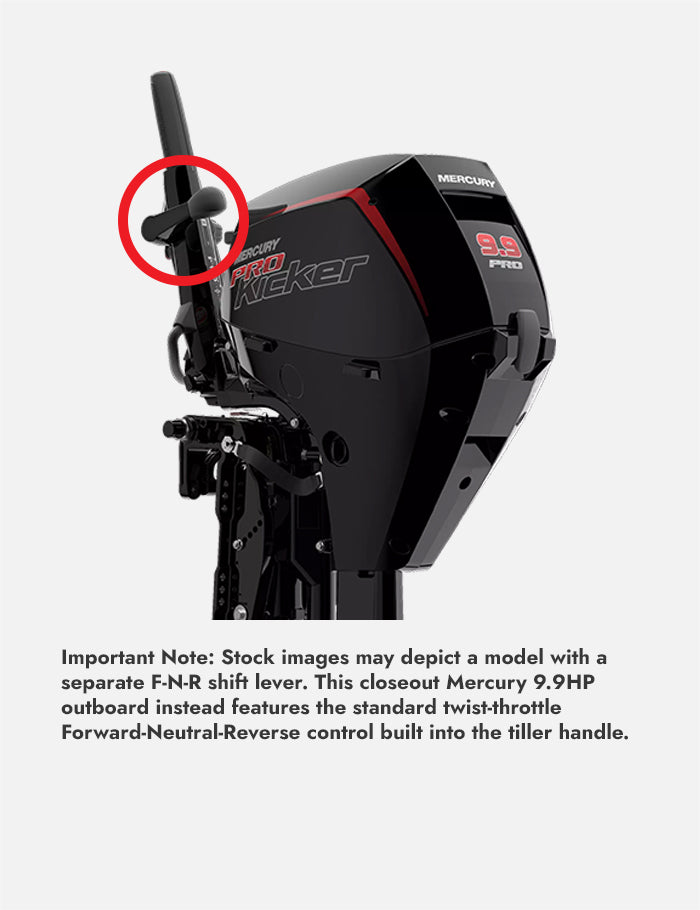 Mercury 9.9HP ELHPT Carbureted Command Thrust ProKicker FourStroke 20" Shaft Tiller Outboard w/ Electric Start & Power Tilt, 1F10451KK